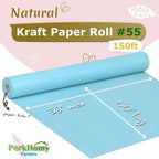 PerkHomy Light Blue Kraft Paper Roll 36" x 1 - Image 2