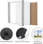 White 8×10 Shadow Box Display Frame, Premium Linen Backboard and Included - Image 5