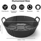 Round Silicone Air Fryer Liners 3Pack, Ninja AF101 & AF161 Silicone Liners - Image 2