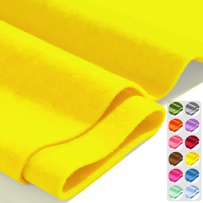 Yellow 36" X 36" Felt Fabric Sheet by Luceinvita
