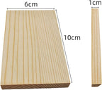 10PCS Rectangle Wood Boards Unfinished Wood Blocks - Image 3
