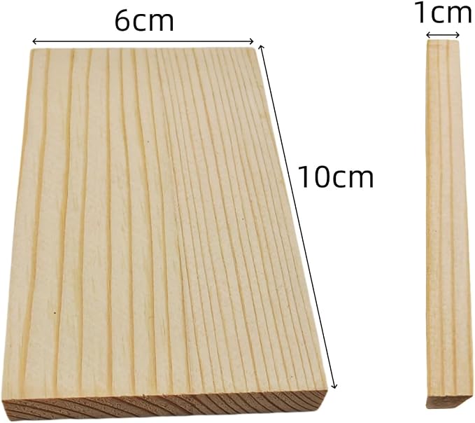 10PCS Rectangle Wood Boards Unfinished Wood Blocks - Image 3