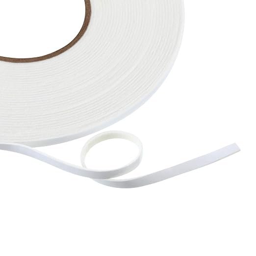 Tatuo 2 Rolls Double Sided Foam Tape 1/4 Inch by 50 Feet White PE Foam Tape - Image 4