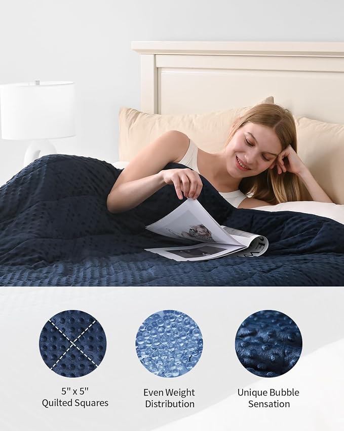 Mr. Sandman Weighted Blanket for Adults, Minky Heavy Blanket for Woman - Image 4