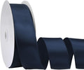 Navy Blue 1.5 Inch Continuous 25 Yards Satin Wired Ribbon by Simplegoal