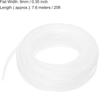 uxcell PET Expandable Sleeving 25ft 1/4" Clear Cable Management Sleeve Cord - Image 3