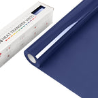 VinylRus Heat Transfer Vinyl-12” x 15FT Navy Blue Iron on Vinyl Roll by VinylRus