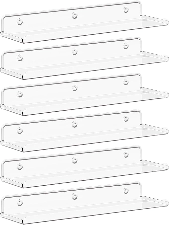 Lifewit Floating Shelves for Wall, Acrylic Display Shelf Wall Mounted for Figure by Lifewit