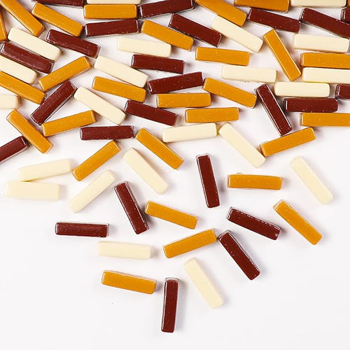 1 LB 5x20mm Glass Strips Mosaic Tiles by BuenoarteMosaicStone