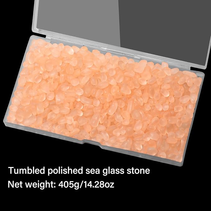 QEQEKAKA Sea Glass Stones for Crafts About 1LB Glass Pebbles Gemstones Bulk for - Image 5