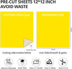 Dysania Yellow Heat Transfer Vinyl, 10 Pack 12 x 12in Yellow HTV Vinyl | Iron - Image 2