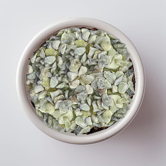 1.1 LB Natural Small Jade Gravels Mini River Rocks, Light Green Mix | - Image 7