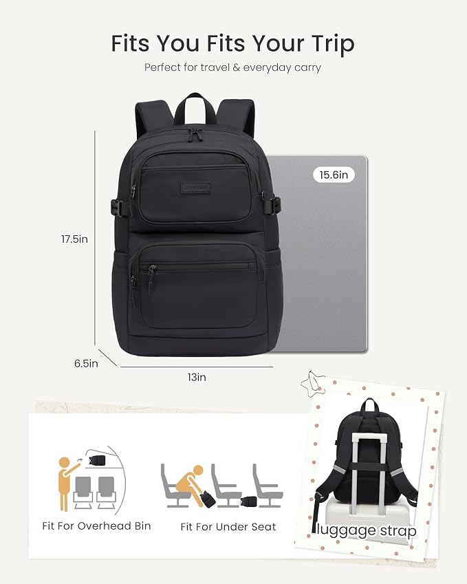 LOVEVOOK School Backpack for Teen Girls & College Students, Large Capacity - Image 5
