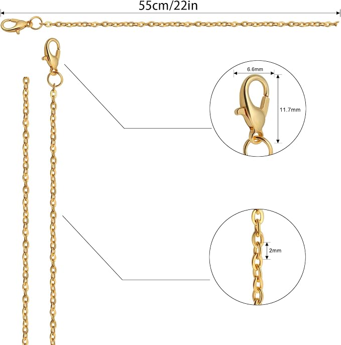 Lemonkey 24 Pack Necklace Chains Bulk - Image 2