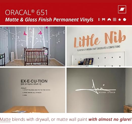 ORACAL 651 Matte Violet Vinyl Durable Roll Easy to Weed Permanent Adhesive - Image 6