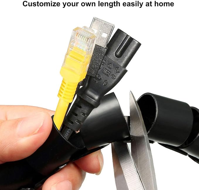 uxcell 2.8mm Flexible Spiral Cable Wrap Wire Cord Wraps Manage Cord 22M Length - Image 2