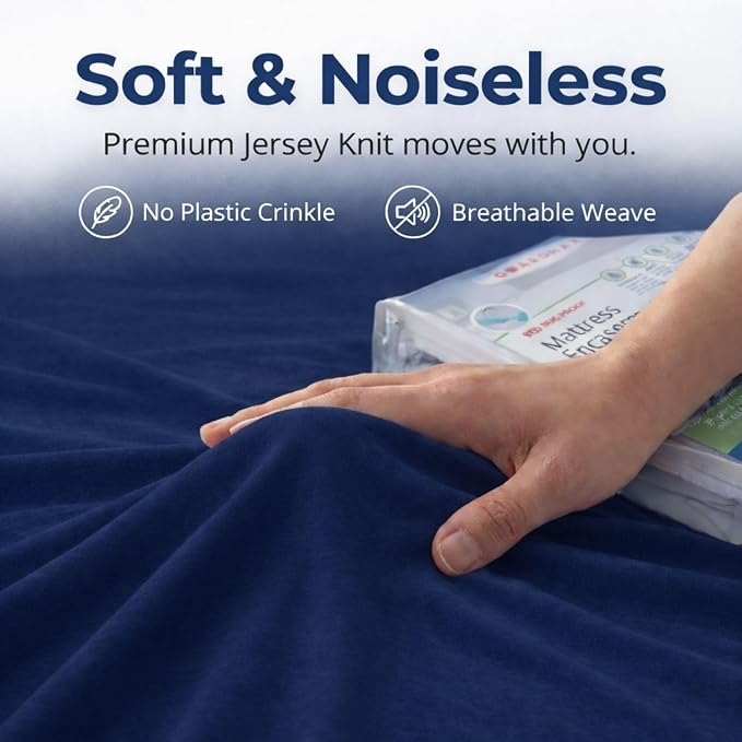 Guardmax Jersey Knitted Crib Size Zippered Mattress Encasement - Image 7