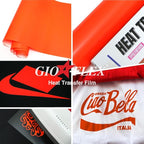 PU Heat Transfer Vinyl 12"×20ft Roll Neon Orange – HTV - Image 4
