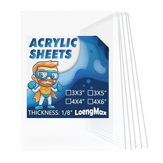 1/8" Thick Clear Acrylic Sheet 4" x 6" by LoengMax