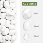 SIDONG 5 lbs White River Rocks, 1.2-2 Inches Pebbles - Image 2