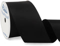 Ribbli Black Double Faced Satin Wired Ribbon 2.5 Inch Christmas Ribbon by Ribbli