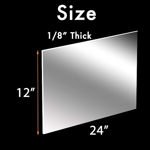 CALPALMY 12 x 24” Clear Acrylic Sheet Plexiglass – 1/8” Thick; Use - Image 2