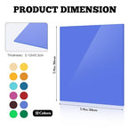 12 Pcs Acrylic Sheets 8 x 8 Inch Colored Cast Acrylic Panels, Opaque Plastic - Image 2