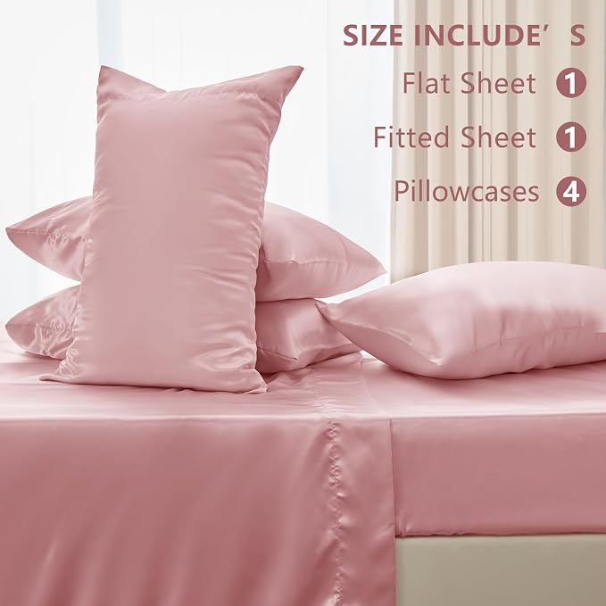 CozyLux Satin Sheets Full Size Sheets - Image 2