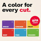 Bamboo Cutting Board Set with 6 Color Coded Flexible Mats Food Icons, BPA-Free - Image 8