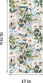 Floral Stained Glass Window Privacy Film, Retro Decorative Rainbow Window - Image 2