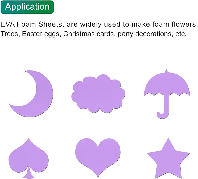 MECCANIXITY EVA Foam Sheets Light Purple 35.4 Inch x 19.7 Inch 2mm Thick Crafts - Image 5