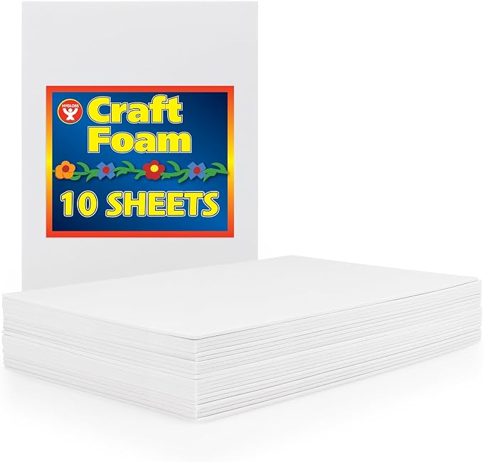 Hygloss Sheets Colorful Foam for DIY Arts & Craft, 10 Piece by HyglossProductsInc