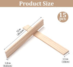 Wood Trim Strips Slats for Crafts, Square Wooden Dowels Wooden Sticks for Crafts - Image 2