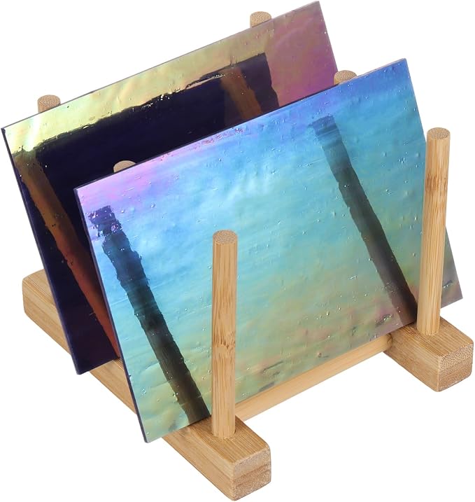 PATIKIL 4 x 6 Inch Transparent Stained Glass Sheets, 2 Sheets Mosaic Glass by PATIKIL