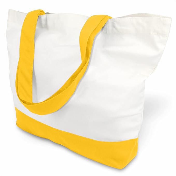 TOPDesign 3-Pack Super Strong Large 12oz Cotton Canvas Tote Bags, Reusable by TOPDesign