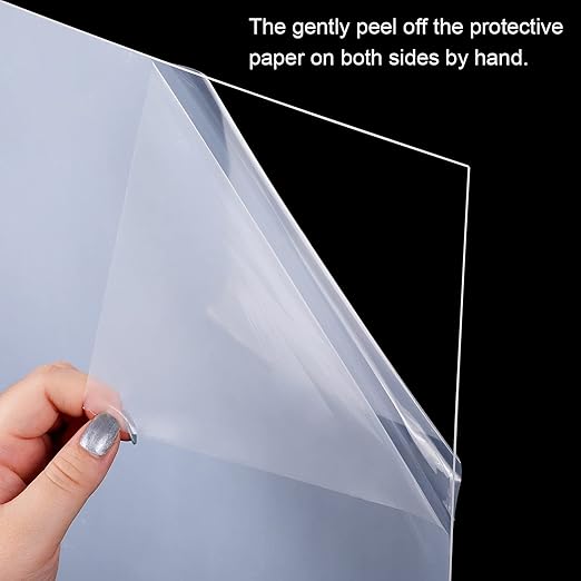 Outus 4 Pcs 12 x 12 Inch Clear Acrylic Sheet 1/16 Inch Thick Transparent - Image 3