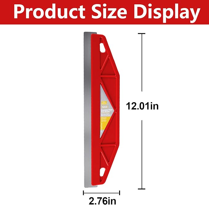 12-Inch Paint Edger & Trim Guard, Stainless Steel Straight Edge Tool | Painters - Image 2