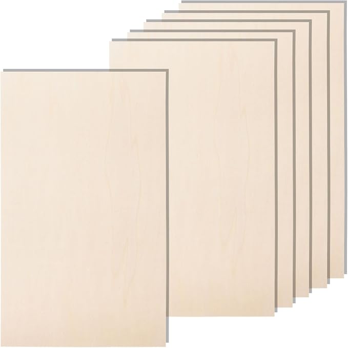 6 Pack 12 x 20 x 1/4 Inch-6mm Thick Basswood Sheets by AWIZOM
