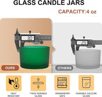 SHOWIN Thick Candle Jars for Making Candles 16 Pcs, 4 OZ Empty Jars - Image 2