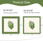 10x10 Picture Frame with Wavy Mat, Wooden Real Glass 10 x 10 Photo Frame - Image 2