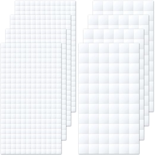 Joez Wonderful 8 Sheets Foam Adhesive Squares, Precut Squares Strips Foam Tape by Joez+Wonderful