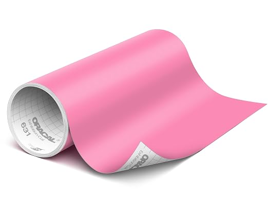 ORACAL 631 Matte Bubble Gum Vinyl Durable Roll Easy to Weed Permanent Adhesive by Orafol
