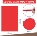 Innconee 15 Pcs Embroidery Foam 3mm Thick 10 x 15 Inch 3D Puffy EVA Foam Sheets - Image 2