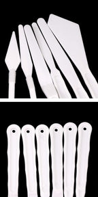 Penta Angel Plastic Painting Palette Knives Set 6Pcs White Art Artist Paint - Image 3