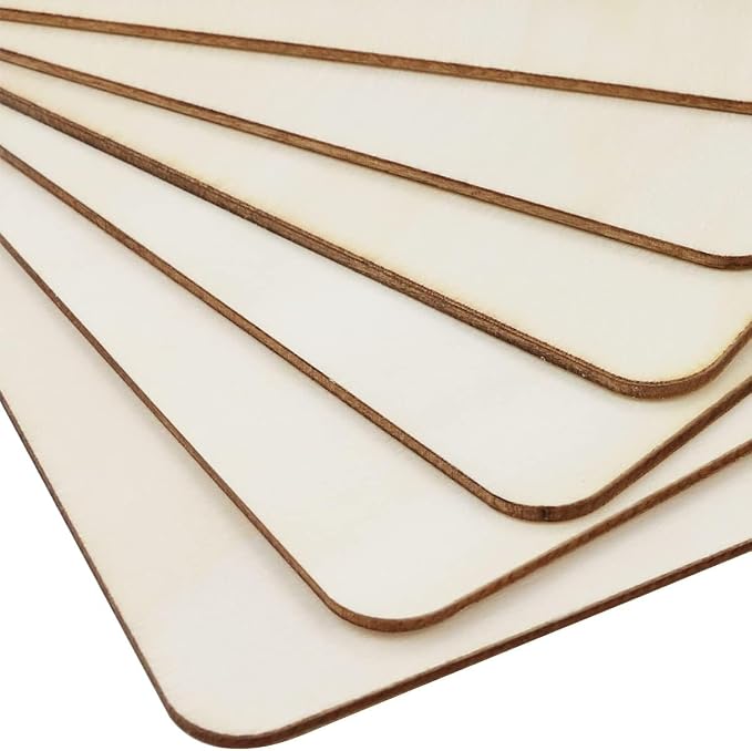 TKOnline 25Pcs 6 x 6 x 1/10 Inches Unfinished Basswood Sheets - Image 3