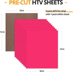 HTVRONT Pink Heat Transfer Vinyl Bundle - Image 2
