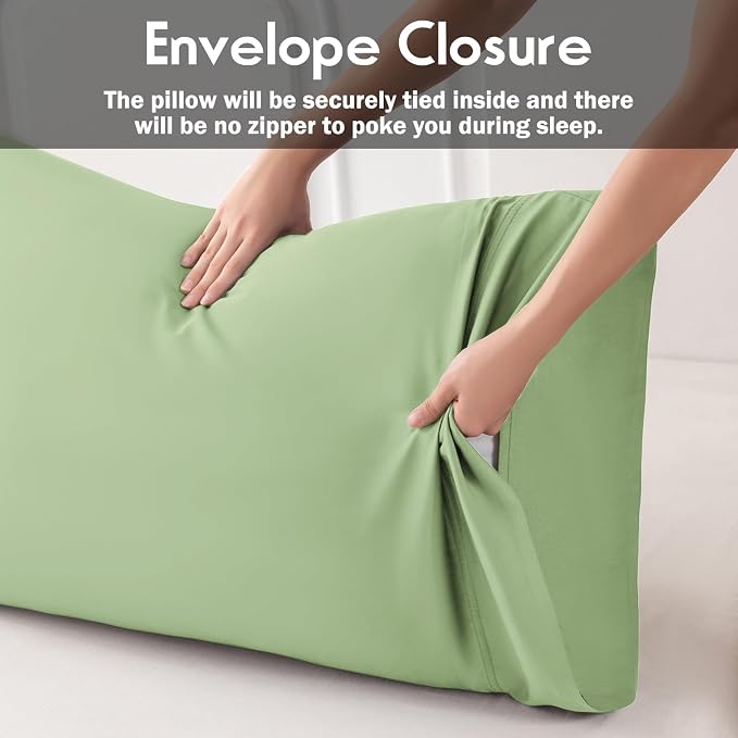 Pillowcases Queen Size 2 Pack, Cooling Viscose from Bamboo Pillow Cases - Image 4