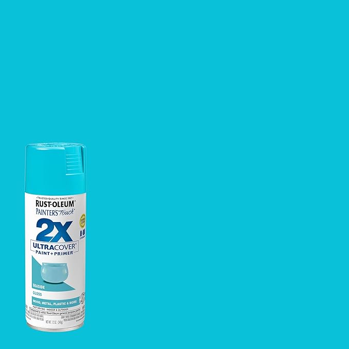 Rust-Oleum Painter's Touch 2X Ultra Cover Spray Paint, Gloss Seaside | Indoor - Image 2