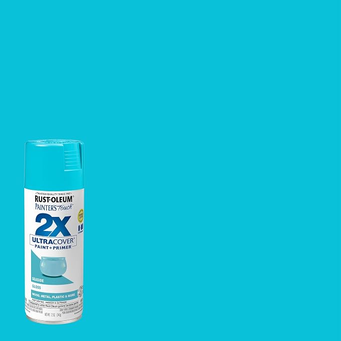 Rust-Oleum Painter's Touch 2X Ultra Cover Spray Paint, Gloss Seaside | Indoor - Image 2