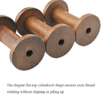 HAHIYO 3.35Inch/8.5cm 3PCs Light Brown Color Wood Spool - Image 5